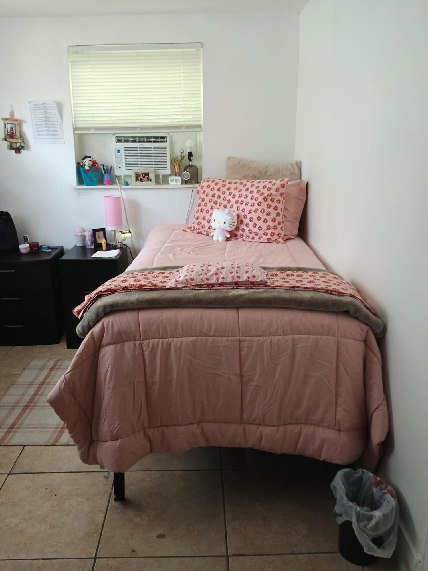 Furnished resident bedroom at Dania Haven women's sober living home, Dania Beach FL